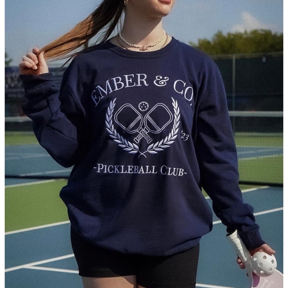 New - Ember & Co. Women's Oversized Sweatshirts Casual Pullover Loose Sweatshirt